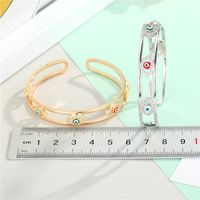 Zircon Oeil Bracelet Nouveau Plaqué Or Diamant Goutte D&#39;huile Ouverture Bracelet Oeil Bracelet En Gros Nihaojewelry main image 6