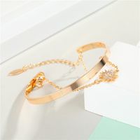 Zircon Sun Bracelet New Gold Plated Diamond Bangle Eye Bracelet Wholesale Nihaojewelry main image 1