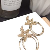Korean New Fashion Five-pointed Star Circle Silver Needle Earrings Hip-hop Earrings Wholesale Nihaojewelry main image 5