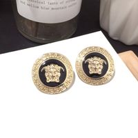 Korean Baroque Style Catwalk Gold-plated Head Earrings Silver Needle Earrings Wholesale Nihaojewelry main image 6