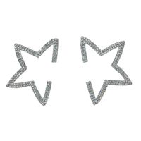 Korean S925 Silver Needle New Star Earrings Five-pointed Star Exaggerated Earrings Wholesale Nihaojewelry main image 6