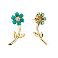 New Wave Summer Solid Color Small Daisy Flowers Earrings Simple Small Earrings Wholesale Nihaojewelry sku image 1