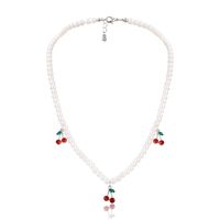 Bijoux Créatifs Mode Simple Collier De Perles Petit Pendentif Cerise Collier En Gros Nihaojewelry sku image 1