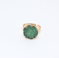 Newimitation Natural Stone Ring Round Irregular Ring Resin Adjustable Ring Wholesale Nihaojewelry sku image 2