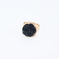 Newimitation Natural Stone Ring Round Irregular Ring Resin Adjustable Ring Wholesale Nihaojewelry sku image 6
