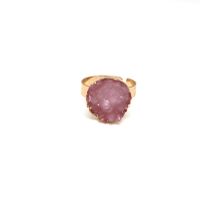 Newimitation Natural Stone Ring Round Irregular Ring Resin Adjustable Ring Wholesale Nihaojewelry sku image 5