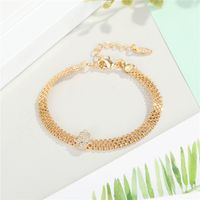 Zircon Eye Bracelet New Gold-plated Diamond Inlaid Palm Snake Bone Eye Bracelet Wholesale Nihaojewelry sku image 1