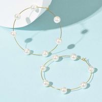 Nouvelles Boucles D&#39;oreilles Cercle De Perles Mode Tendance Boucles D&#39;oreilles Perles Exagérées En Gros Nihaojewelry main image 3