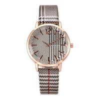 Fashion Plaid Design Ladies Belt Watch Polygonal Angular Glass Mirror Quartz Casual Wrist Watch Wholesale main image 1