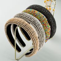 Fashion  Inlaid Color Diamond Sponge Headband  Luxury  Hair Accessories  Nihaojewelry Wholesale main image 2