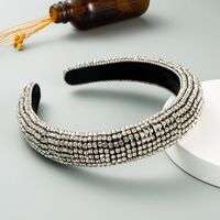 Fashion  Inlaid Color Diamond Sponge Headband  Luxury  Hair Accessories  Nihaojewelry Wholesale main image 5