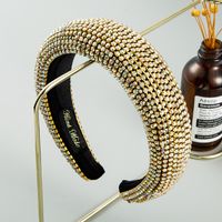 Fashion New  Inlaid Color Diamond Sponge  Headband Female Luxury Heavy Industry Spongehair Accessories Nihaojewelry Wholesale main image 1