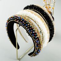 Fashion New  High-end Luxury  Full Diamond Thin Sponge Headband Female  Luxury Ball Baroque Hair Accessories main image 2