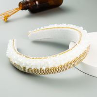 Fashion New  High-end Luxury  Full Diamond Thin Sponge Headband Female  Luxury Ball Baroque Hair Accessories main image 3