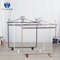 New Fashion Wrought Iron Metal Jewelry Display Stand Necklace Storage Rack Hanging Ear Line Shelf Jewelry Display Hanger Wholesale main image 3