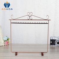 New Fashion Wrought Iron Metal Jewelry Display Stand Necklace Storage Rack Hanging Ear Line Shelf Jewelry Display Hanger Wholesale main image 4