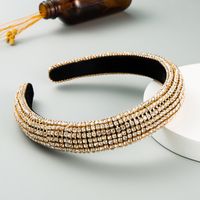 Fashion  Inlaid Color Diamond Sponge Headband  Luxury  Hair Accessories  Nihaojewelry Wholesale sku image 1