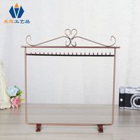 New Fashion Wrought Iron Metal Jewelry Display Stand Necklace Storage Rack Hanging Ear Line Shelf Jewelry Display Hanger Wholesale sku image 2