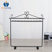 New Fashion Wrought Iron Metal Jewelry Display Stand Necklace Storage Rack Hanging Ear Line Shelf Jewelry Display Hanger Wholesale sku image 1