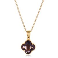 Korean Fashion Sweet Four-leaf Clover Necklace Wholesale Nihaojewelry sku image 1