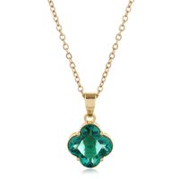 Korean Fashion Sweet Four-leaf Clover Necklace Wholesale Nihaojewelry sku image 3