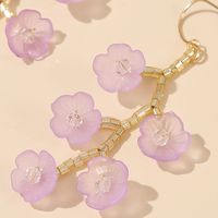 Korean  Long Hand-made Imitation Shell Tree Branch Flower Earrings New Trend Woven Crystal Earrings Jewelry Wholesale Nihaojewelry main image 5
