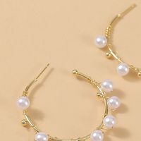 Fashion Geometric Handmade Pearl C-shaped Earrings Trendy Woven Earrings Wholesale Nihaojewelry main image 6