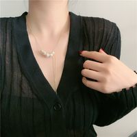 Pearl Gradient Hand-wound Round Bead Chain Simple Fashion Retro Clavicle Chain Necklace Wholesale Nihaojewelry main image 1