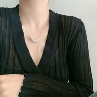 Pearl Gradient Hand-wound Round Bead Chain Simple Fashion Retro Clavicle Chain Necklace Wholesale Nihaojewelry main image 4