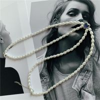 Zircon Love Pearl Necklace Bracelet Super Flash Shell Bead Set Wholesale Nihaojewelry main image 4