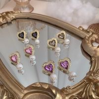 Fashion Retro Baroque Pearl  Love Earrings Wholesale Nihaojewelry main image 1