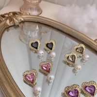 Fashion Retro Baroque Pearl  Love Earrings Wholesale Nihaojewelry main image 6