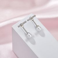 925 Silver Post Straight Pearl Small Stud Earrings Simple Retro Exquisite Earrings Wholesale Nihaojewelry main image 4