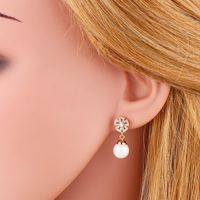 New Products South Korea New Pearl Tassel Earrings Senior Sense Earrings Wholesale Nihaojewelry main image 4