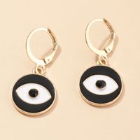 Fashion Jewelry Alloy Painting Oil Eyes Earrings Portrait Butterfly Small Earrings Wholesale Nihaojewelry main image 4