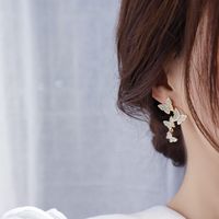 Korean Fashion Zircon Full Diamond Butterfly Tassel Earrings Super Fairy Senior People Earrings Wholesale Nihaojewelry main image 6