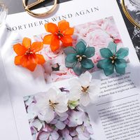 Korean Baroque Super Fairy Retro Style Flower Big Earrings Fashion Wild Exaggerated Earrings Wholesale Nihaojewelry main image 2