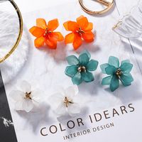 Korean Baroque Super Fairy Retro Style Flower Big Earrings Fashion Wild Exaggerated Earrings Wholesale Nihaojewelry main image 5