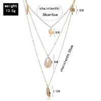 New Simple Necklace Natural Coconut Shell Alloy Shell Pendant Necklace Multilayer Wholesale Nihaojewelry main image 6