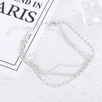 Ladies New Simple Multi-layer Chain Rhinestone Claw Chain Anklet Boutique Bead Chain Jewelry Pendant Anklet Wholesale Nihaojewelry main image 4