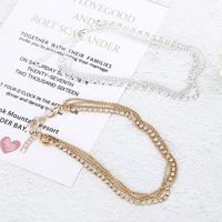 Ladies New Simple Multi-layer Chain Rhinestone Claw Chain Anklet Boutique Bead Chain Jewelry Pendant Anklet Wholesale Nihaojewelry main image 5
