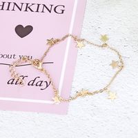 Beach Fashion Star Anklet Single Layer Multiple Five-pointed Star Pendant Unisex Foot Accessories Wholesale Nihaojewelry main image 4