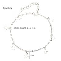 Beach Fashion Star Anklet Single Layer Multiple Five-pointed Star Pendant Unisex Foot Accessories Wholesale Nihaojewelry main image 6