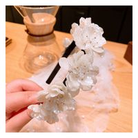 الكورية الرجعية صغيرة العطر نمط اليدوية قذيفة الزهور الأبيض البرية العصابة مجوهرات الجملة Nihaojewelry main image 6