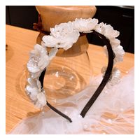 الكورية الرجعية صغيرة العطر نمط اليدوية قذيفة الزهور الأبيض البرية العصابة مجوهرات الجملة Nihaojewelry main image 4