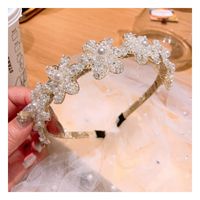Korean Original Handmade Rice Grain Pearl Crystal Mix  Match Bright Flower Headband  Wholesale Nihaojewelry main image 6