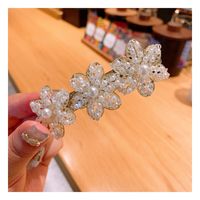 Korean Original Handmade Rice Grain Pearl Crystal Mix  Match Bright Flower Headband  Wholesale Nihaojewelry main image 3