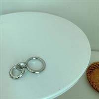 Korean Simple Texture Retro Fashion Love Heart Relief Metal Ring Wholesale Nihaojewelry sku image 2