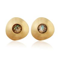 New Bohemian Retro Distressed Geometric Round Ethnic Wind Earrings Wholesale Nihaojewelry sku image 1