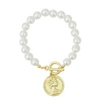 New Accessories Simple Retro Pearl Bracelet  Jewelry Portrait Relief Bracelet  Wholesale Nihaojewelry sku image 1